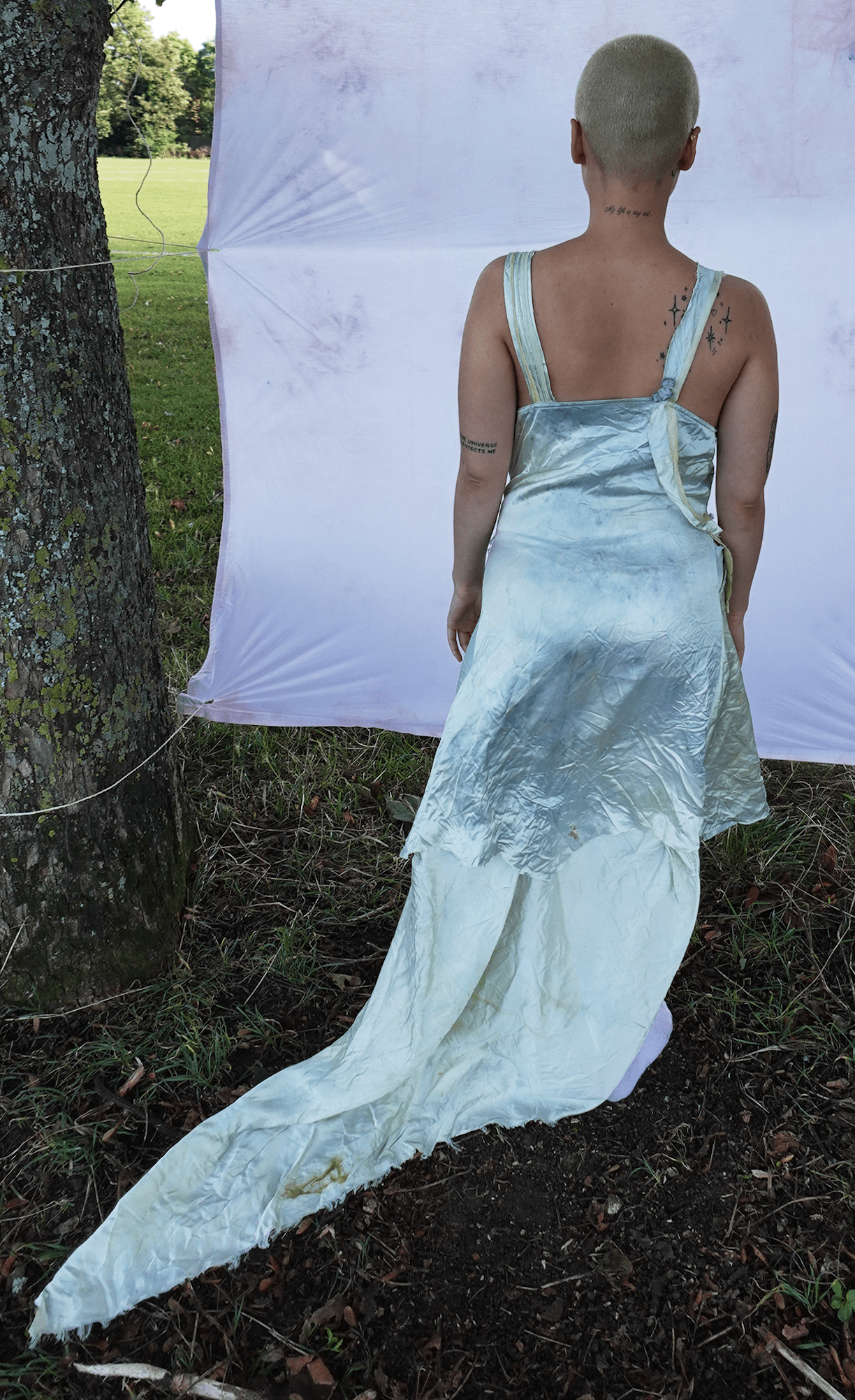 sage rosemary crystal manifestation dress-EIRINN HAYHOW-APOC STORE