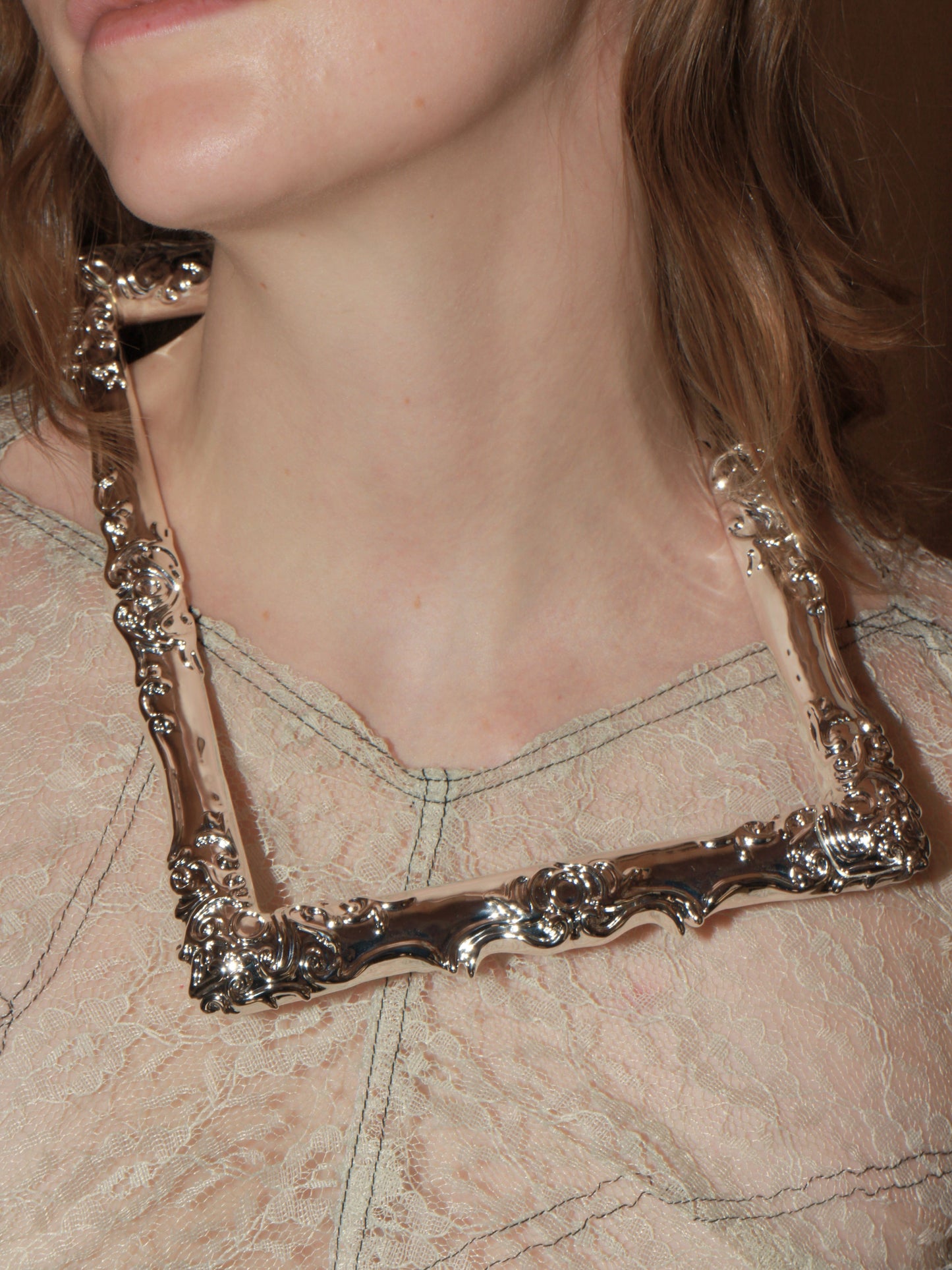 Self portrait necklace silver-Marland Backus-APOC STORE