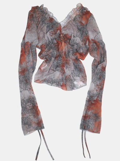 sheer smocking blouse-Lalameemee-APOC STORE