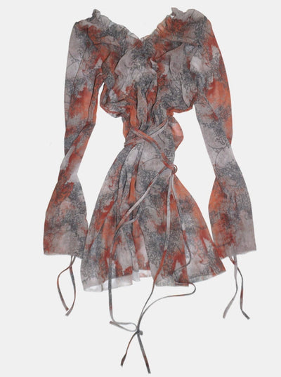 sheer smocking dress-Lalameemee-APOC STORE