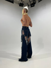 Shredded Denim Pants-Alectra Rothschild / Masculina-APOC STORE
