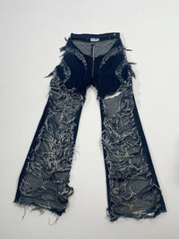 Shredded Denim Pants-Alectra Rothschild / Masculina-APOC STORE