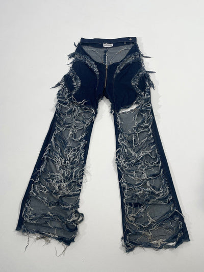 Shredded Denim Pants-Alectra Rothschild / Masculina-APOC STORE
