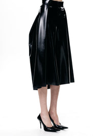 Black Pleated Skirt-Harri-APOC STORE