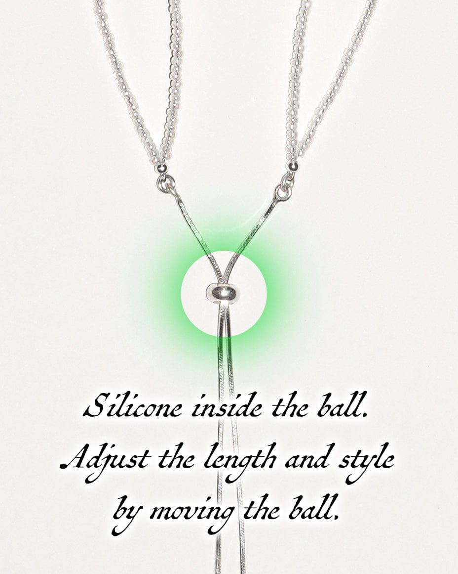 Silver tassel necklace 06-Jaekim-APOC STORE