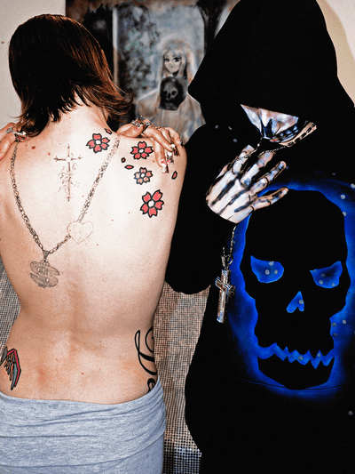 Starry night skull hoodie-Mia Violet-APOC STORE