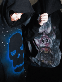 Starry night skull hoodie-Mia Violet-APOC STORE
