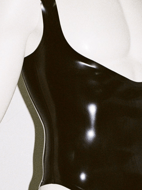 EXPOSED BODYSUIT STYLE 2 BLACK-Soft Skin Latex-APOC STORE