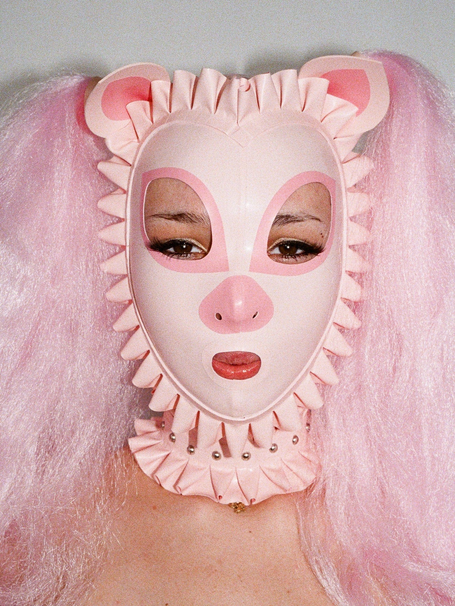 PIGLET HOOD PINK-Soft Skin Latex-APOC STORE
