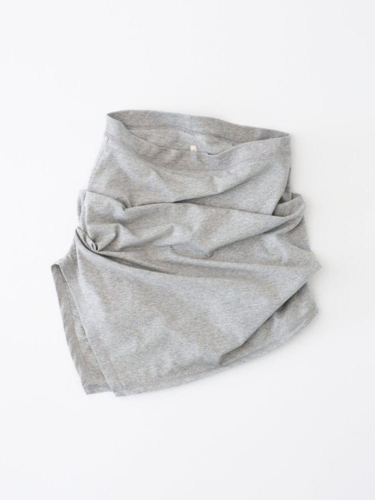 ASYMMETRIC DRAPED SKIRT (MELANGE GREY)-Lalameemee-APOC STORE