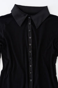 POLO JERSEY SHIRTS (BLACK)-Lalameemee-APOC STORE