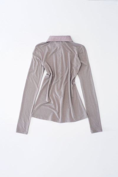 POLO JERSEY SHIRTS (DARKISH LILAC)-Lalameemee-APOC STORE