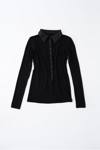 POLO JERSEY SHIRTS (BLACK)-Lalameemee-APOC STORE