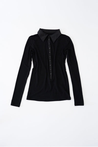 POLO JERSEY SHIRTS (BLACK)-Lalameemee-APOC STORE