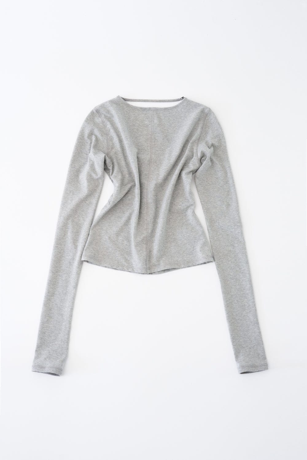 STRAP SOLID CARDIGAN (MELANGE GREY)-Lalameemee-APOC STORE