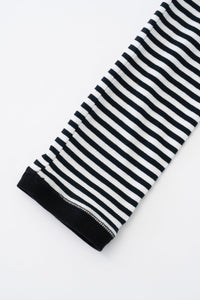 STRAP STRIPED CARDIGAN (BLACK AND WHITE)-Lalameemee-APOC STORE