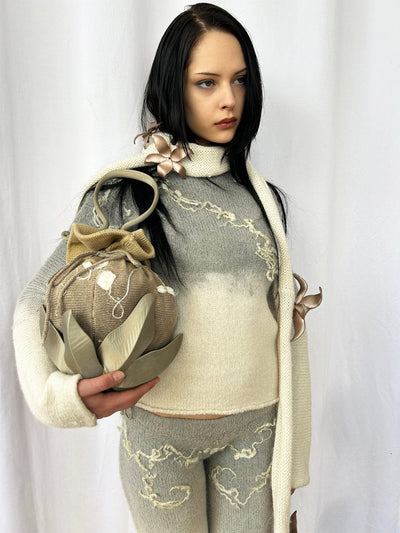 Tan Laurel Pouch Bag-GRACE GUI-APOC STORE