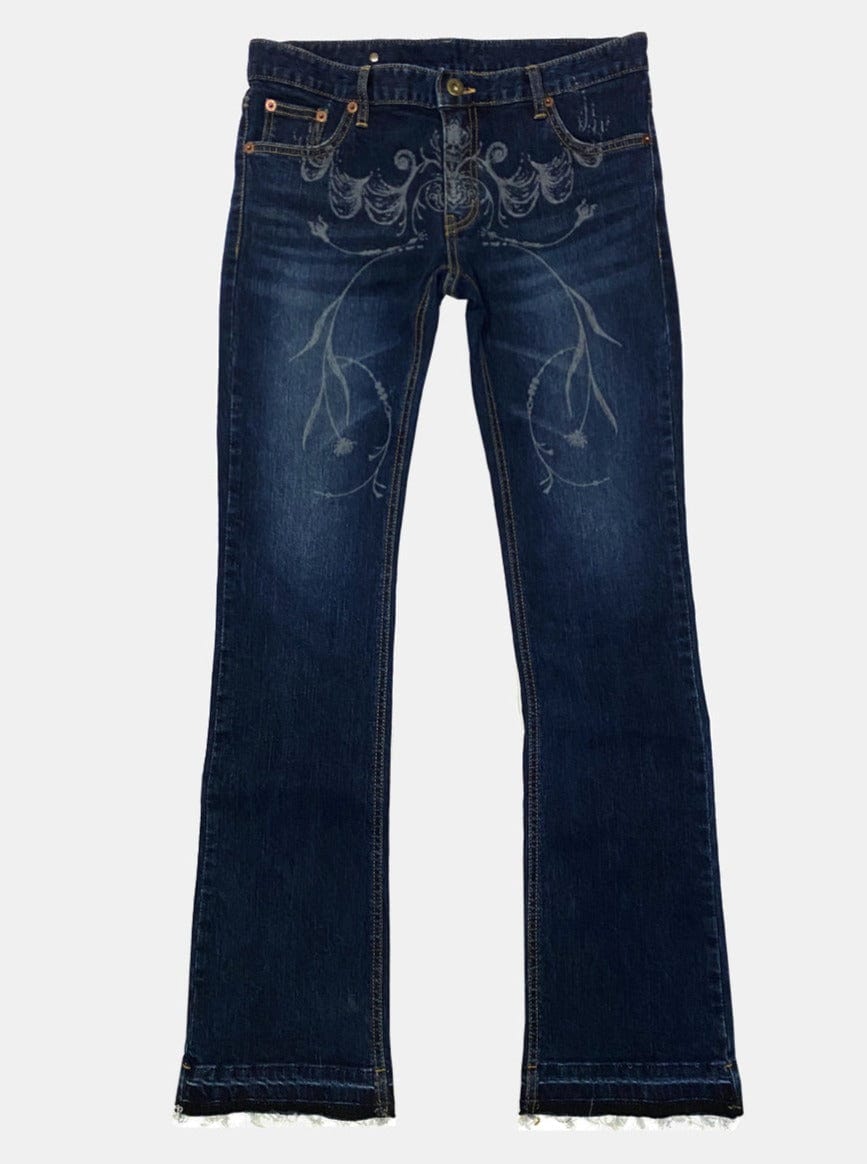 tattooed hiphugger denim-Lalameemee-APOC STORE