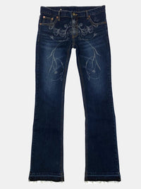 tattooed hiphugger denim-Lalameemee-APOC STORE
