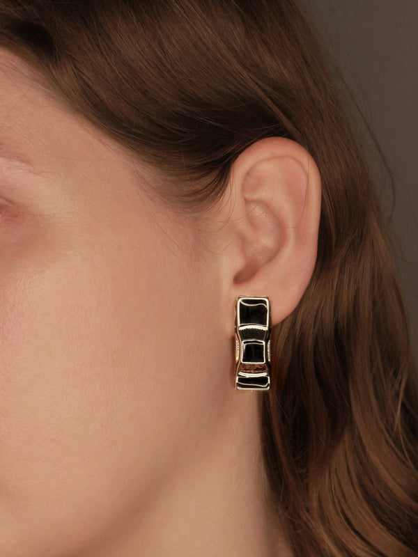 Traffic Jam Earrings Black-Marland Backus-APOC STORE