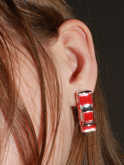 Traffic Jam Earrings Red-Marland Backus-APOC STORE