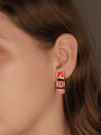Traffic Jam Earrings Red-Marland Backus-APOC STORE