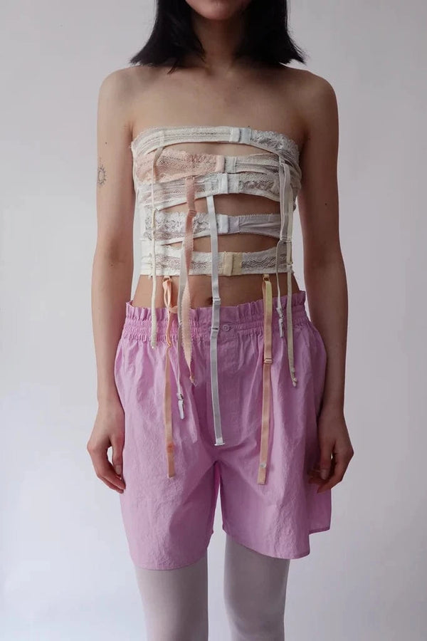 Upcycled Lingeried Tube Top-TRANSE PARIS-APOC STORE