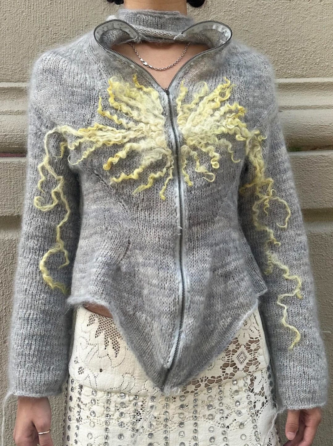 Goldenrod Moto Zip Up-GRACE GUI-APOC STORE