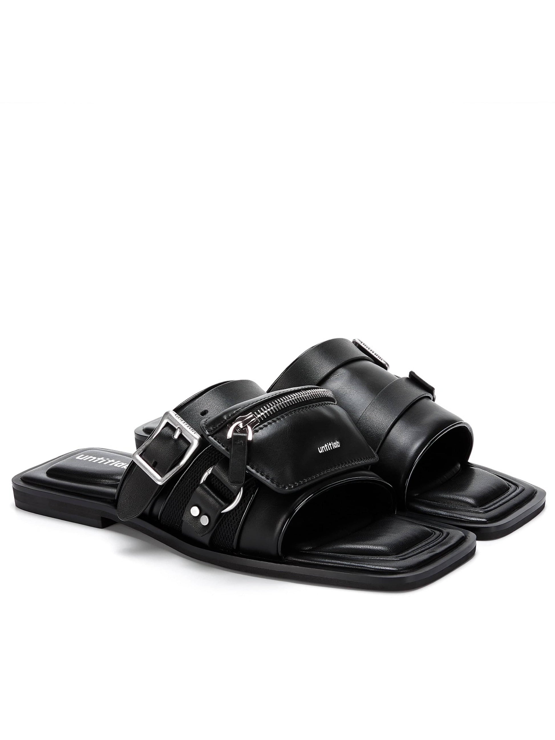 Reel Black Bag Belts Sandals-untitlab-APOC STORE