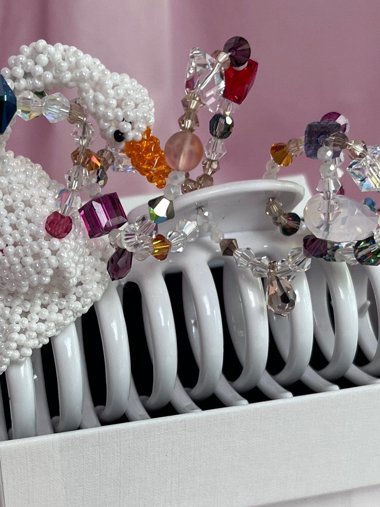Swan hair clip white-Lou de Bètoly-APOC STORE