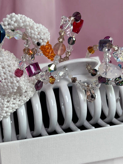 Swan hair clip white-Lou de Bètoly-APOC STORE