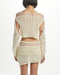 Hand Knit 3D Stripe Knit Top-July Li-APOC STORE