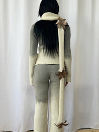 White Alpaca Laurel Cluster Scarf-GRACE GUI-APOC STORE