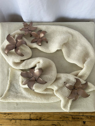 White Alpaca Laurel Cluster Scarf-GRACE GUI-APOC STORE