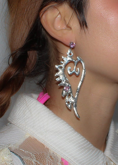 Silver Wing Earrings-Emma Pryde-APOC STORE