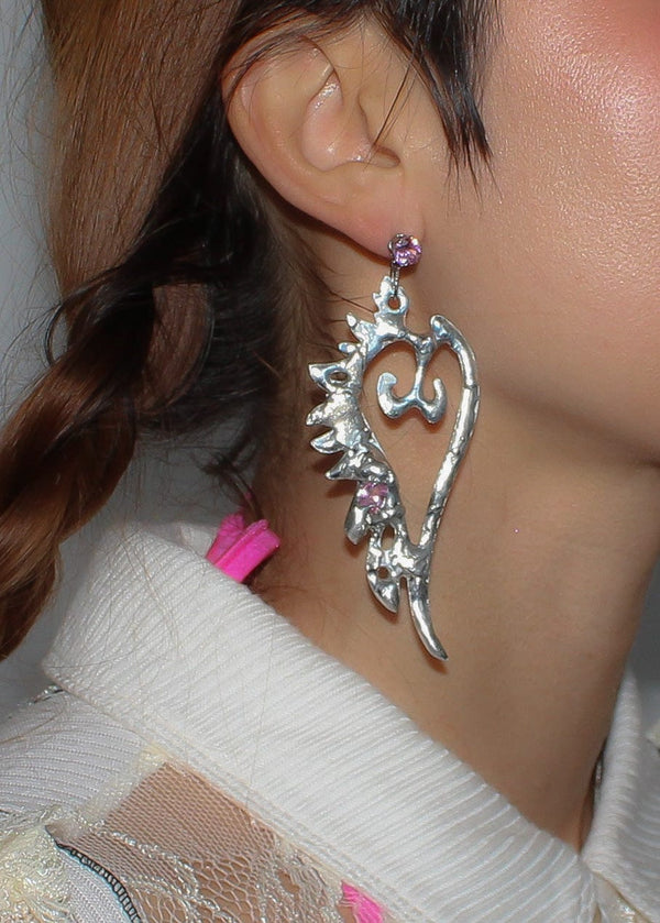 Silver Wing Earrings-Emma Pryde-APOC STORE