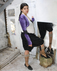 Yummy mummy bolero in grape-NIAMH GALEA-APOC STORE