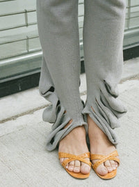 Ribbed Drape Trousers-Krystal Paniagua-APOC STORE