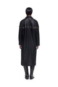 Chainlock Leather Coat-XIMONLEE-APOC STORE