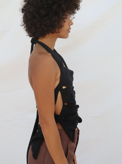 Black Butterfly Top-Krystal Paniagua-APOC STORE