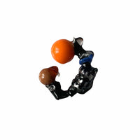 Large Resin Earcuff Orange Brown Blue Black-Lueder x Kkrreeiiss-APOC STORE