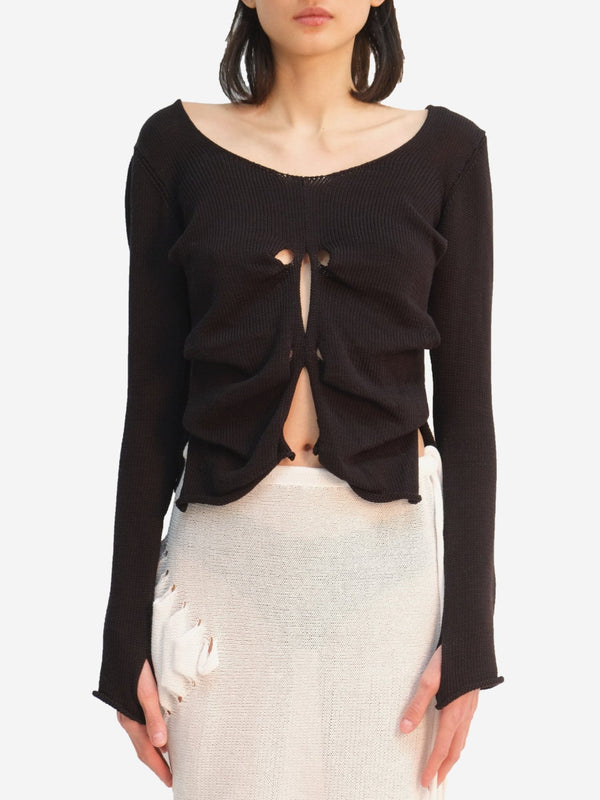 Butterfly Long Sleeve Top-Krystal Paniagua-APOC STORE