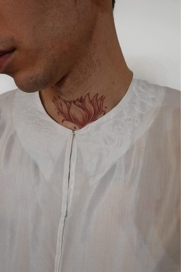 Silk Shirt With Detachable Sleeves-TRANSE PARIS-APOC STORE