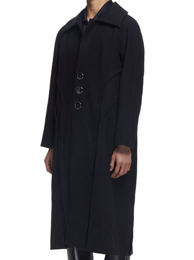 Paneled Wool Coat-XIMONLEE-APOC STORE