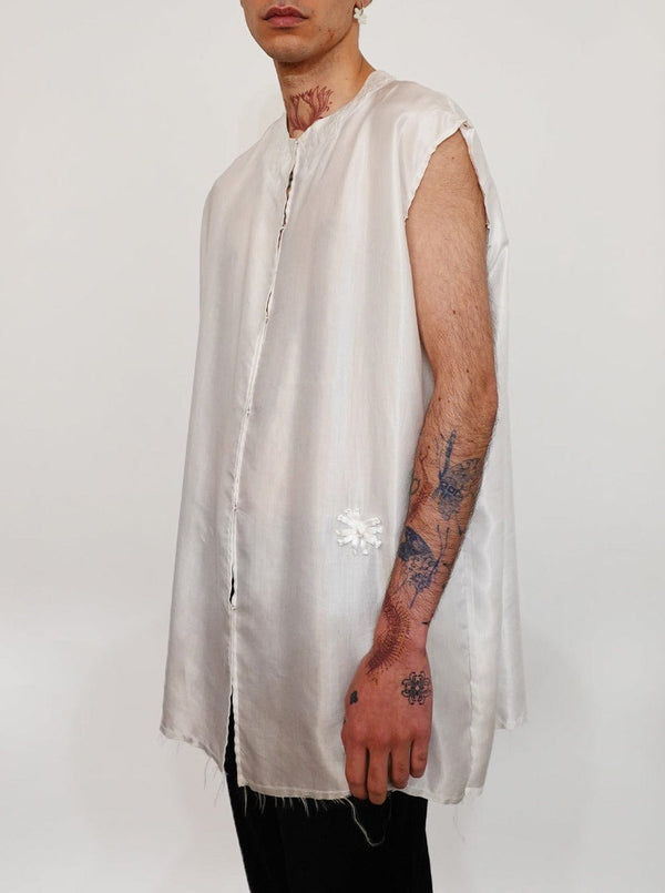 Silk Shirt With Detachable Sleeves-TRANSE PARIS-APOC STORE