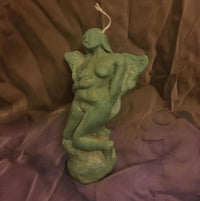 Pair of Angel Candles - Green-Imogen van der Pols-APOC STORE