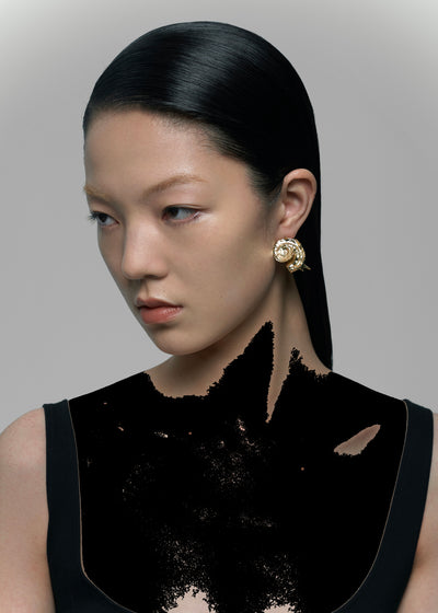 Brass Latiaxis Earrings-Ancient Future-APOC STORE