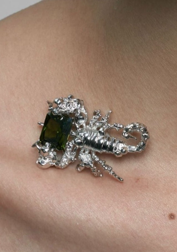 Gem Stone Scorpion Necklace-Ancient Future-APOC STORE