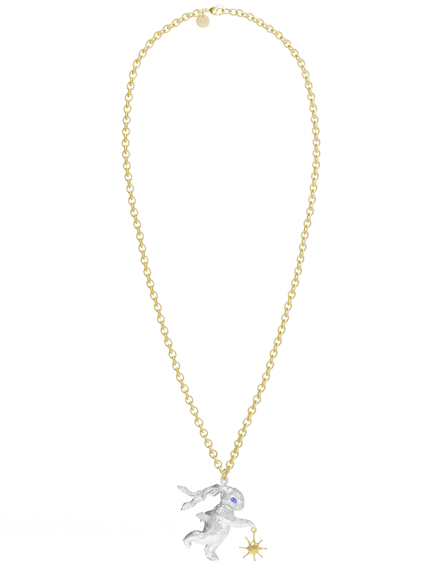 Silver Lucky Rabbit Solo Dance Necklace-Ancient Future-APOC STORE