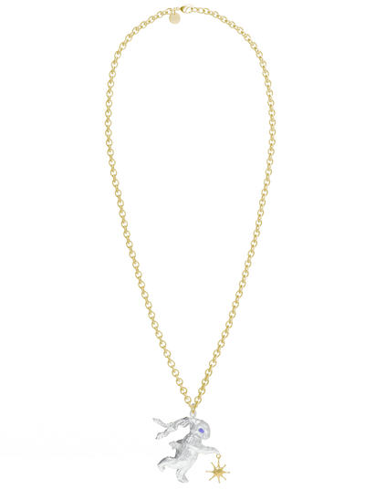 Silver Lucky Rabbit Solo Dance Necklace-Ancient Future-APOC STORE